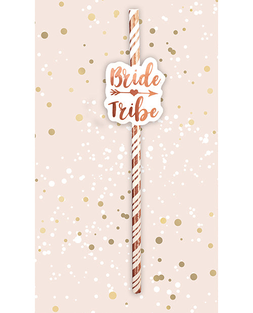 Bride Tribe Straws - Rose Gold Pack Of 6 - Bossy Pearl