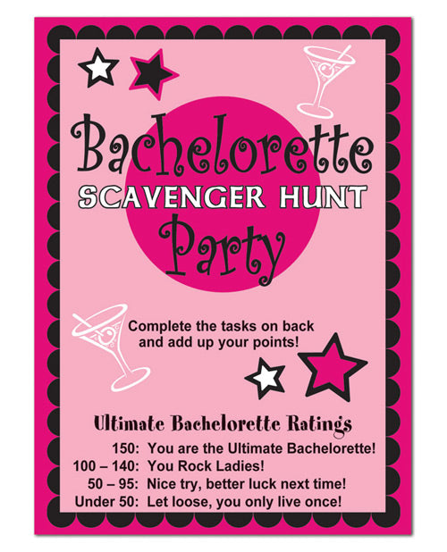 Bachelorette Scavenger Hunt Game - Bossy Pearl