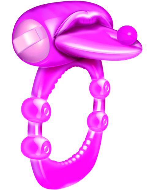 Pierced Tongue X-treme Vibrating Pleasure Ring - Bossy Pearl