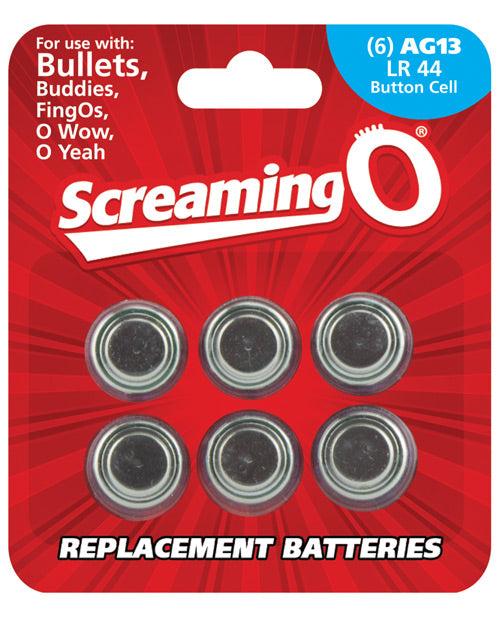Screaming O Ag13 Batteries - Sheet Of 6 (bullet, Owow, Fingo, Bullet Buddies, O Gee) - Bossy Pearl