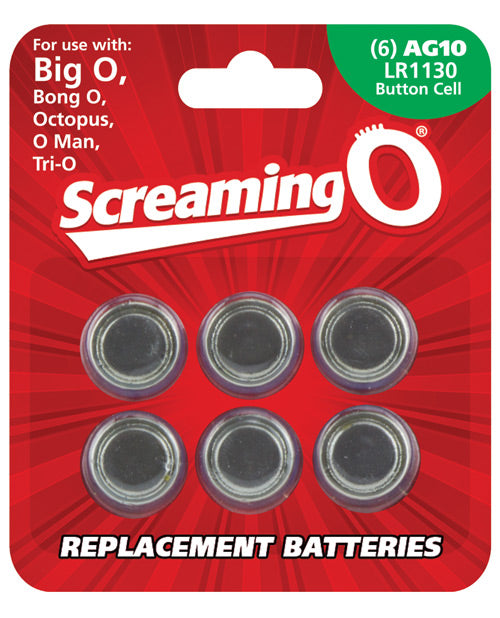 Screaming O Ag10 Batteries - Sheet Of 6 (bigo ,octo, Bongo,trio,oman,bango) - Bossy Pearl
