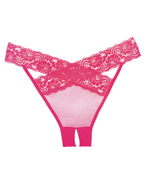 Adore Sheer & Lace Desire Panty O/s - Bossy Pearl
