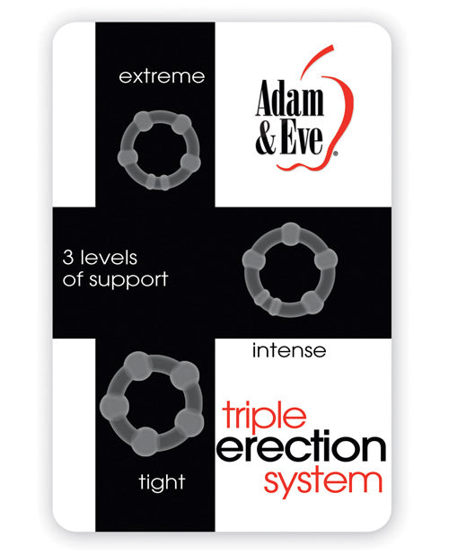 Adam & Eve Triple Erection System - Clear Pack Of 3 - Bossy Pearl