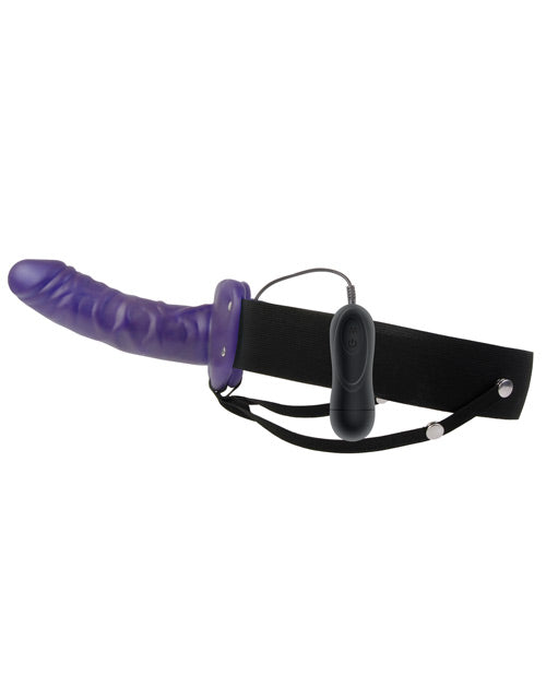 Adam & Eve Universal Vibrating Hollow Strap On - Bossy Pearl