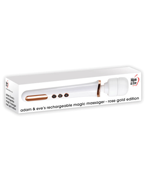 Adam & Eve Rechargeable Magic Massager - Rose Gold - Bossy Pearl