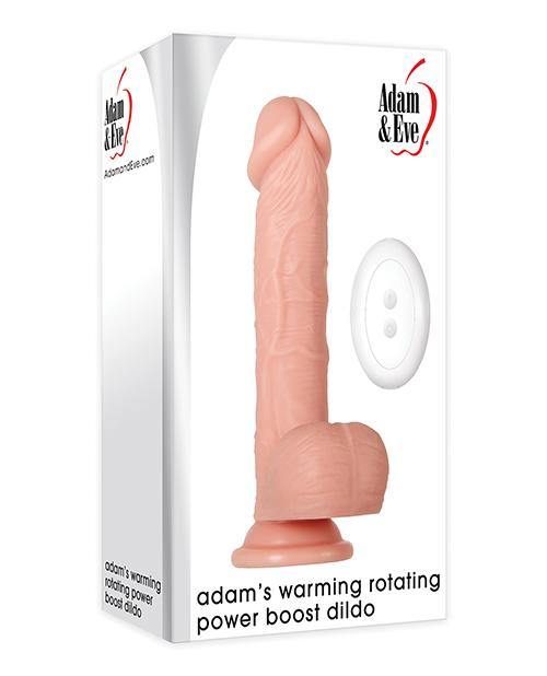 Adam & Eve Adam's Warming Rotating Power Boost Dildo - Light - Bossy Pearl