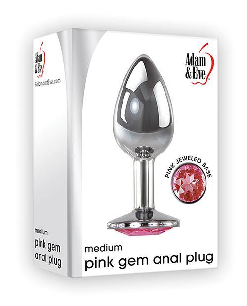 Adam & Eve Pink Gem Aluminium Anal Plug - Bossy Pearl