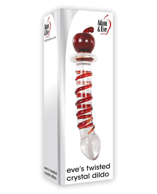 Adam & Eve Eve's Twisted Crystal Dildo - Red - Bossy Pearl