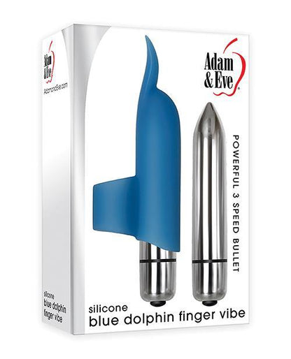 Adam & Eve Dolphin Finger Vibe - Blue - Bossy Pearl