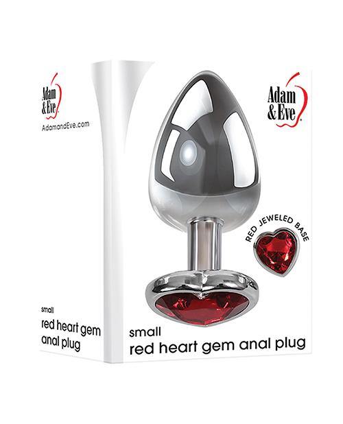 Adam & Eve Red Heart Gem Anal Plug - Bossy Pearl