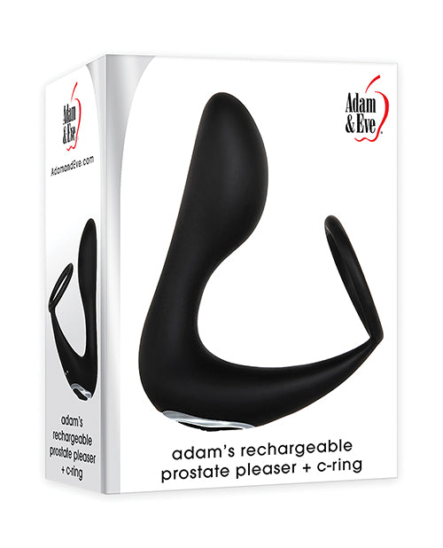 Adam & Eve Adam's Rechargeable Prostate Pleaser & C-ring - Black - Bossy Pearl