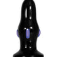 Adam & Eve Rear Rocker Vibrating Glass Anal Plug - Black