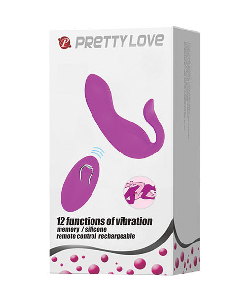 Pretty Love Tyler Couples Stimulator W-remote - 12 Function Fuchsia - Bossy Pearl