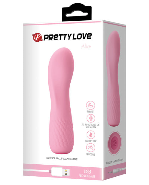 Pretty Love Alice Mini Vibe 12 Function - Flesh Pink - Bossy Pearl