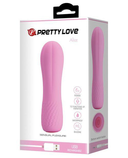 Pretty Love Alice Mini Vibe - 12 Function Light Pink - Bossy Pearl