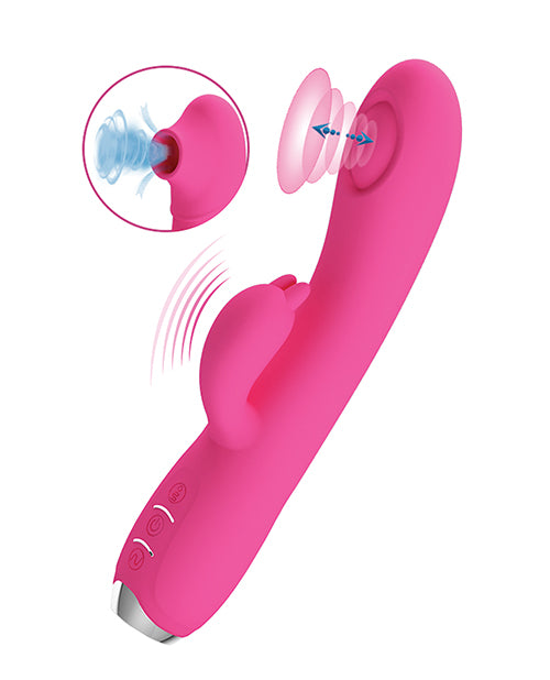 Pretty Love Regina Pulsing Rabbit W-free Suction Attachment - Pink - Bossy Pearl