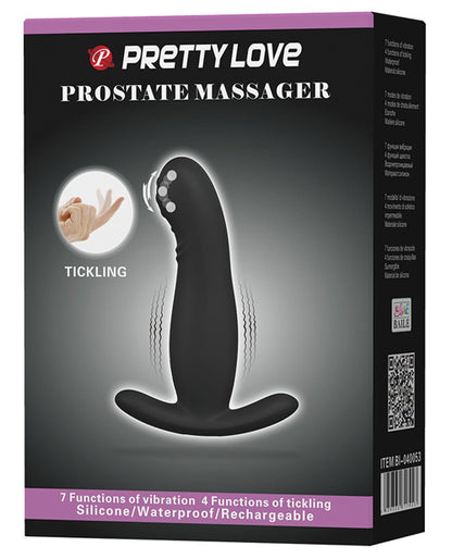 Pretty Love Eudora Vibrating Prostate Massager 7 Function - Black - Bossy Pearl