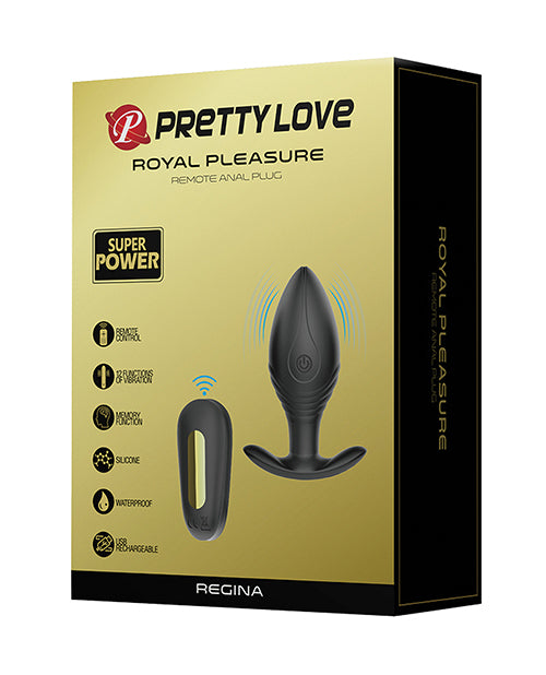 Pretty Love Regina Royal Pleasure Butt Plug - Black-gold - Bossy Pearl