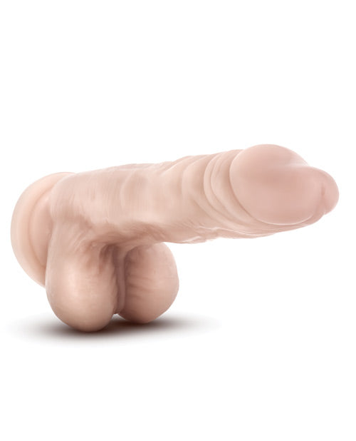 Blush Dr. Skin Stud Muffin 8.5" Dong W-suction Cup - Beige - Bossy Pearl