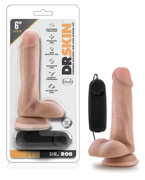 "Blush Dr. Skin Dr. Rob 6"" Cock W/suction Cup" - Bossy Pearl