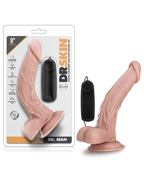 Blush Dr. Skin Dr. Sean 8" Cock W-suction Cup - Vanilla - Bossy Pearl