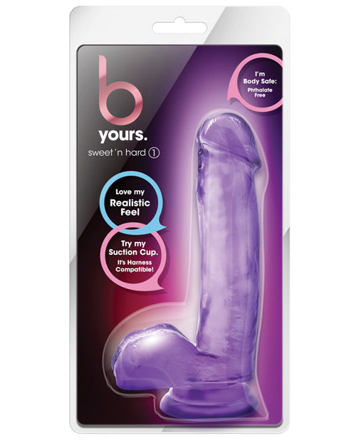 Blush B Yours Sweet N Hard 1 W- Suction Cup - Purple - Bossy Pearl
