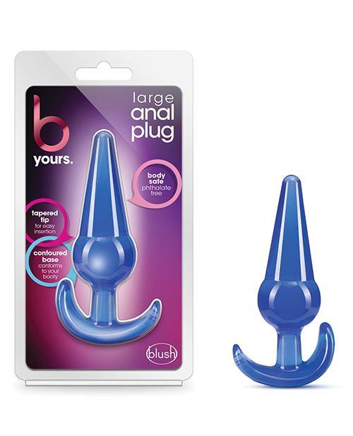Blush B Yours Anal Plug Large - Blue - Bossy Pearl