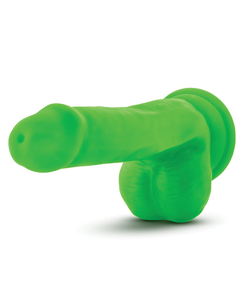 Blush Neo Elite 6" Silicone Dual Density Cock W-balls - Neon Green - Bossy Pearl