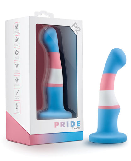 Blush Avant P2 Transgender Pride Silicone Dong - True Blue - Bossy Pearl