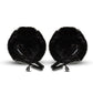 Blush Noir Pom Adjustable Nipple Clamps - Black - Bossy Pearl