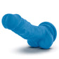 Blush Neo Dual Density 7.5" Cock W-balls - Neon Blue - Bossy Pearl