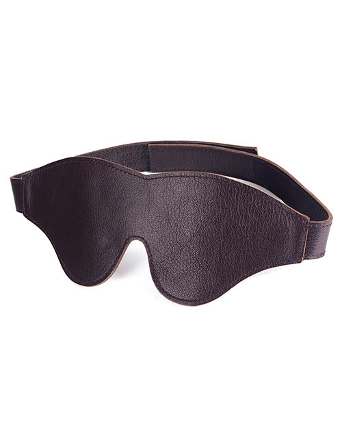 Spartacus Blindfold Classic Cut - Brown Leather - Bossy Pearl