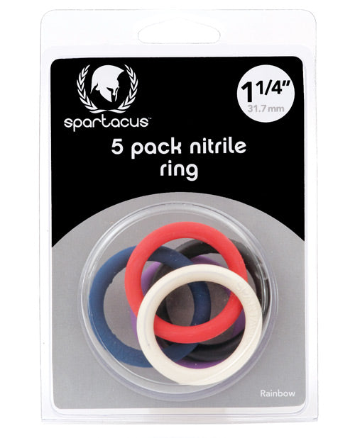 "Spartacus 1.5"" Nitrile Cock Ring Set" - Bossy Pearl