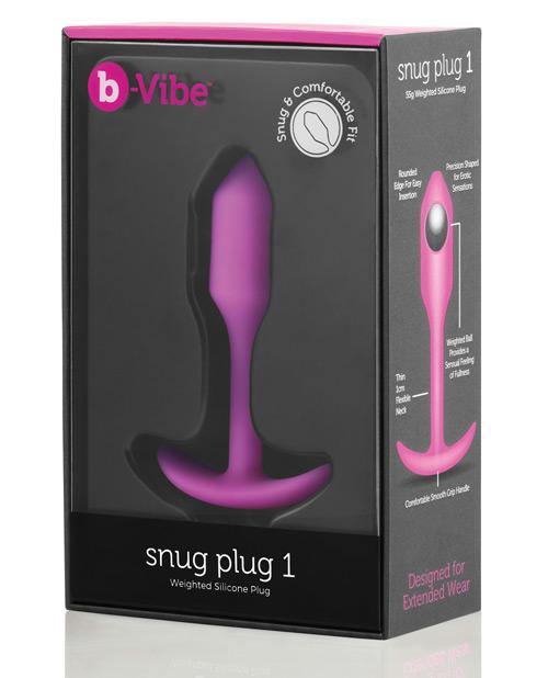 B-vibe Weighted Snug Plug 1 - .55 G - Bossy Pearl