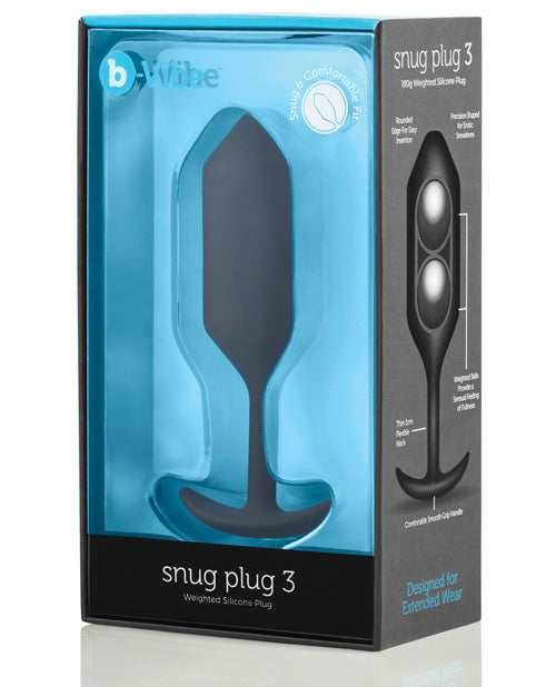 B-vibe Weighted Snug Plug 3 - .180 G - Bossy Pearl