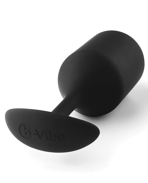 B-vibe Weighted Snug Plug 4 - .257 G Black - Bossy Pearl