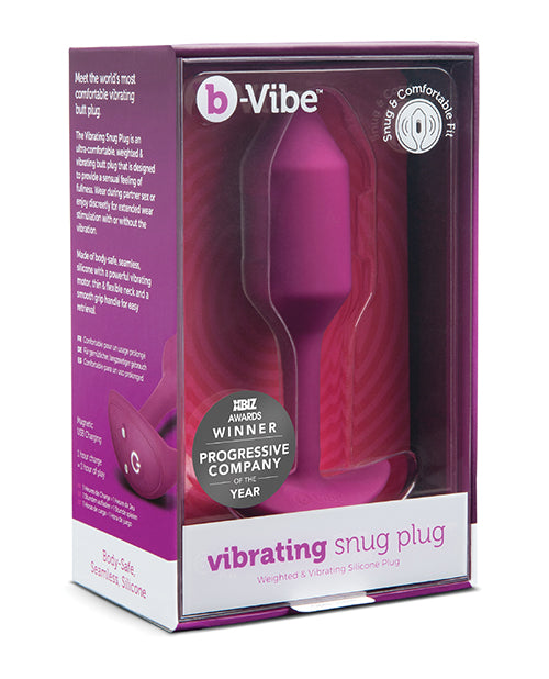B-vibe Vibrating Weighted Snug Plug Xl - Bossy Pearl