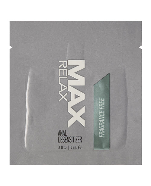 Max Relax Anal Desensitizer Foil - 2 Ml Pack Of 24 - Bossy Pearl