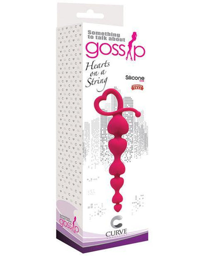 Curve Novelties Gossip Hearts On A String - Magenta - Bossy Pearl