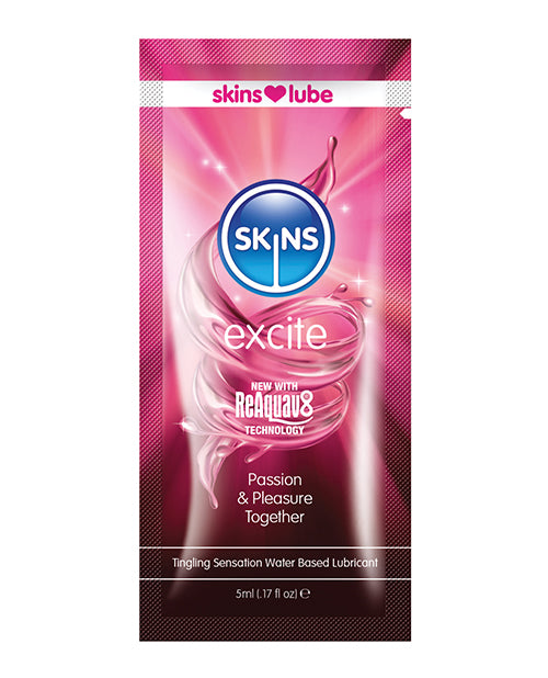Skins Excite Water Based Lubricant - 5 Ml Foil - Bossy Pearl