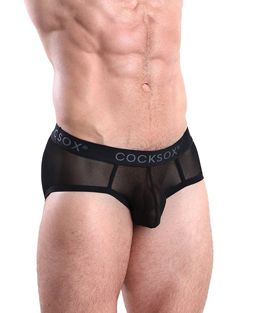 Cocksox Mesh Contour Pouch Sports Brief Black Shadow - Bossy Pearl