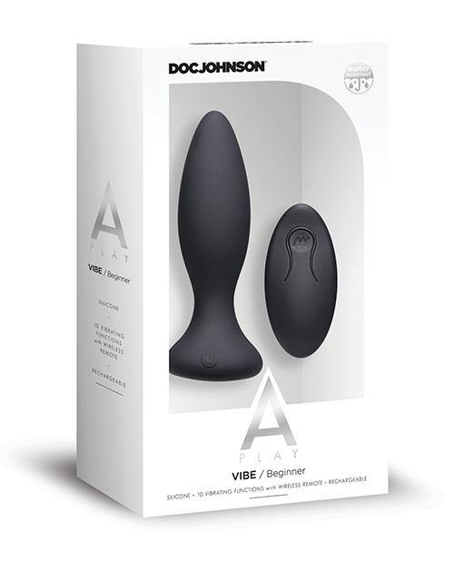 A Play Rechargeable Silicone Beginner Anal Plug W/remote - Bossy Pearl