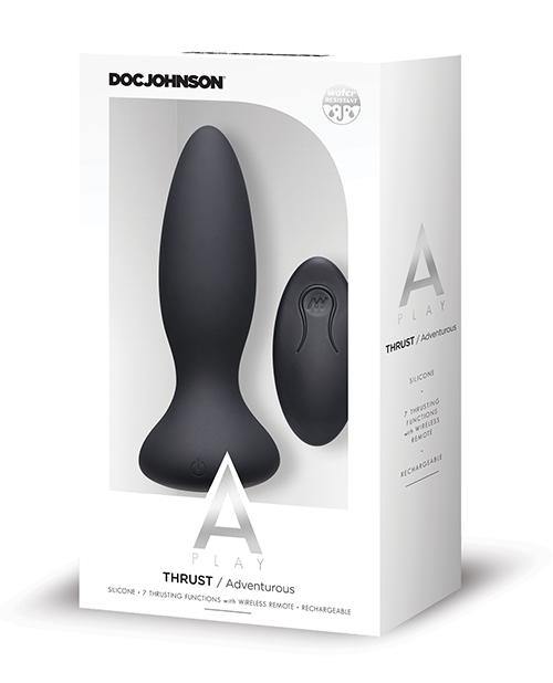 A Play Thrust Adventurous Rechargeable Silicone Anal Plug W/remote - Bossy Pearl