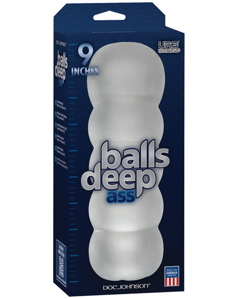 Balls Deep The Bad Ass 9" Stroker - Frost - Bossy Pearl
