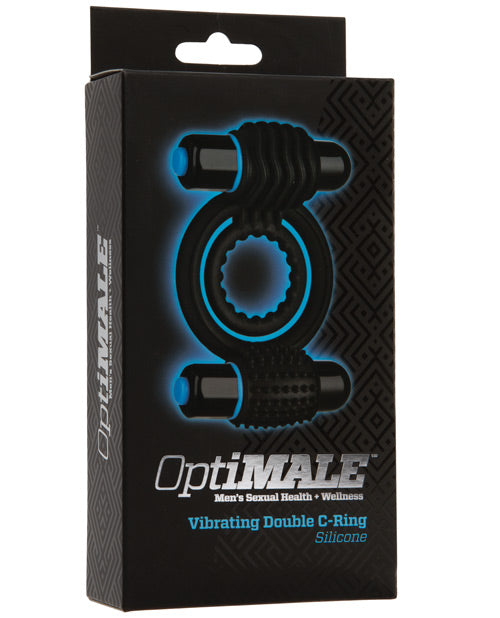 Optimale Vibrating Double C Ring - Black - Bossy Pearl