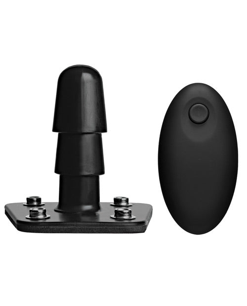 Vac-u-lock Vibrating Remote Plug W-snaps - Black - Bossy Pearl