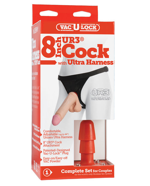 Ultra Harness 2 Ultraskyn Cock - Bossy Pearl
