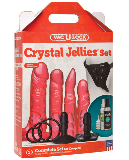 Vac-u-lock Crystal Jellies Set - Pink - Bossy Pearl