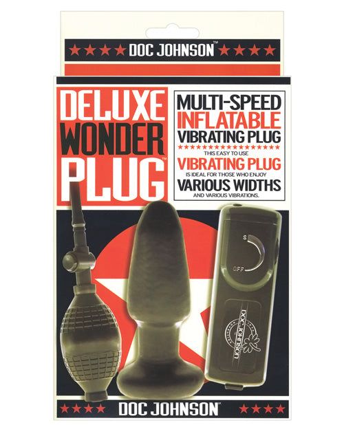 Deluxe Wonder Plug Inflatable Vibrating Butt Plug - Multi Speed - Bossy Pearl