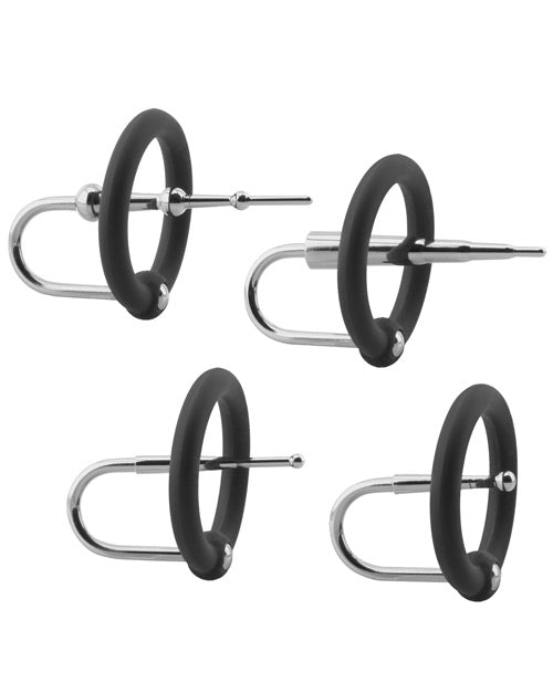 Kink Ring & Plug Set Cock Accessory - Black - Bossy Pearl